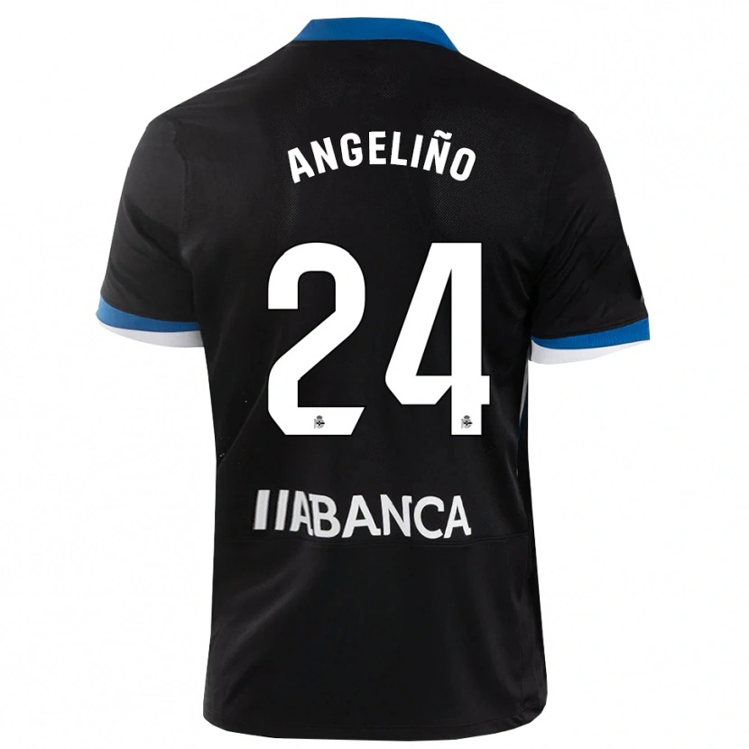 Danxen Homem Camisola Angeliño #24 Preto Branco Azul Alternativa 2026/27 Camisa