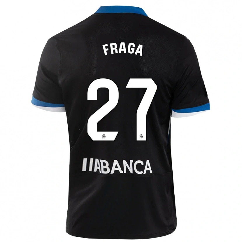 Danxen Homem Camisola Álvaro Fraga #27 Preto Branco Azul Alternativa 2026/27 Camisa