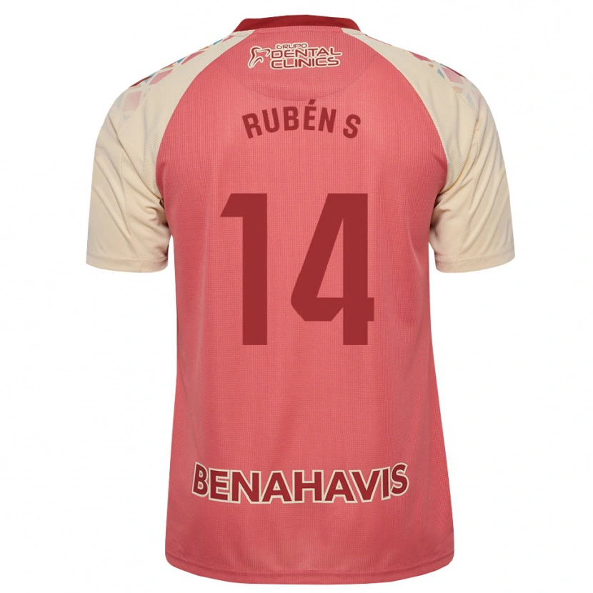 Danxen Homem Camisola Rubén Sánchez #14 Rosa Claro Vermelho Azul Alternativa 2026/27 Camisa