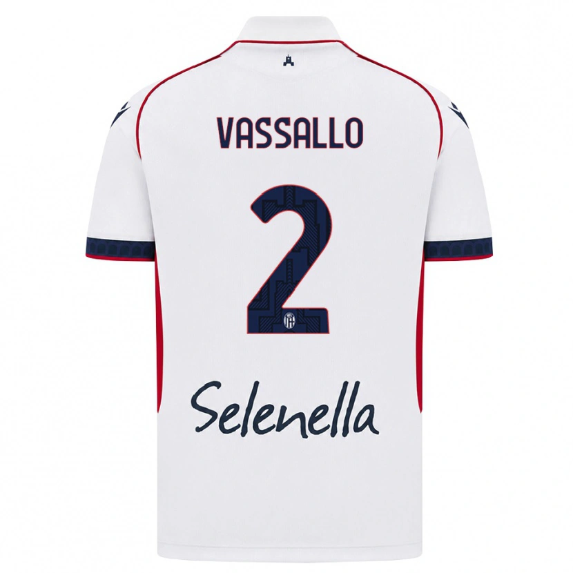 Danxen Homem Camisola Giacomo Vassallo #2 Branco Vermelho Azul Real Alternativa 2026/27 Camisa