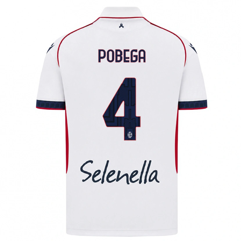 Danxen Homem Camisola Tommaso Pobega #4 Branco Vermelho Azul Real Alternativa 2026/27 Camisa