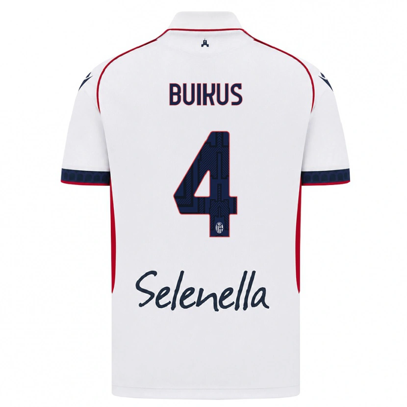 Danxen Homem Camisola Adomas Buikus #4 Branco Vermelho Azul Real Alternativa 2026/27 Camisa