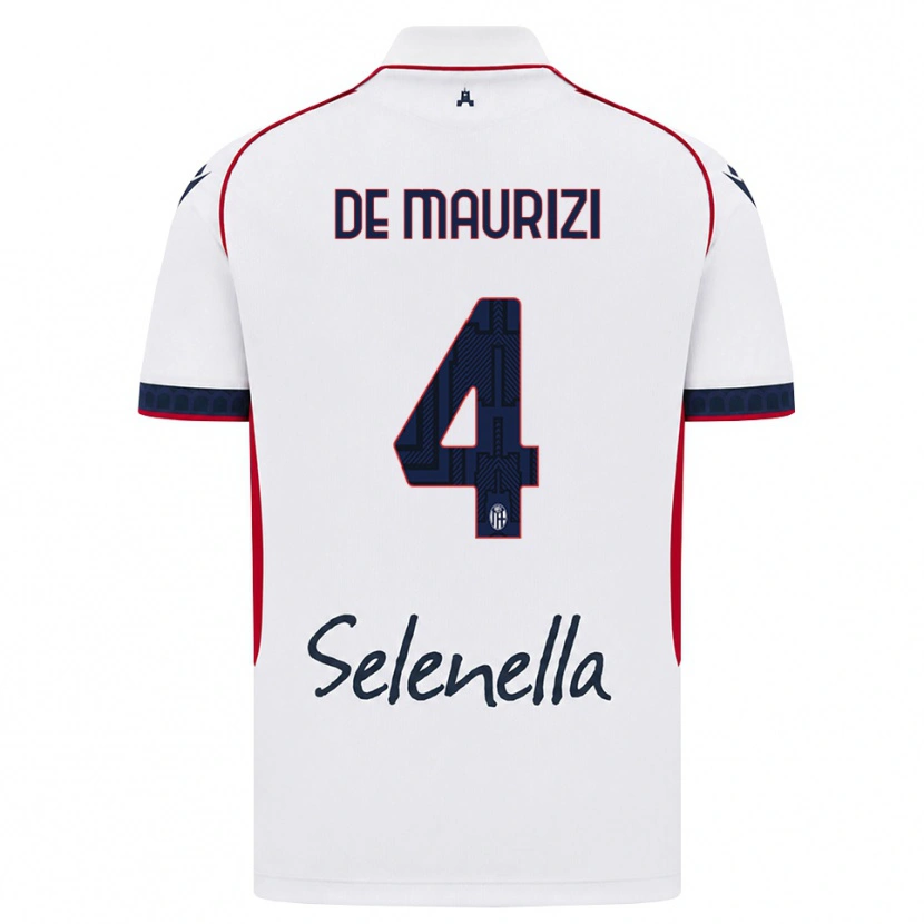 Danxen Homem Camisola Alessandro De Maurizi #4 Branco Vermelho Azul Real Alternativa 2026/27 Camisa