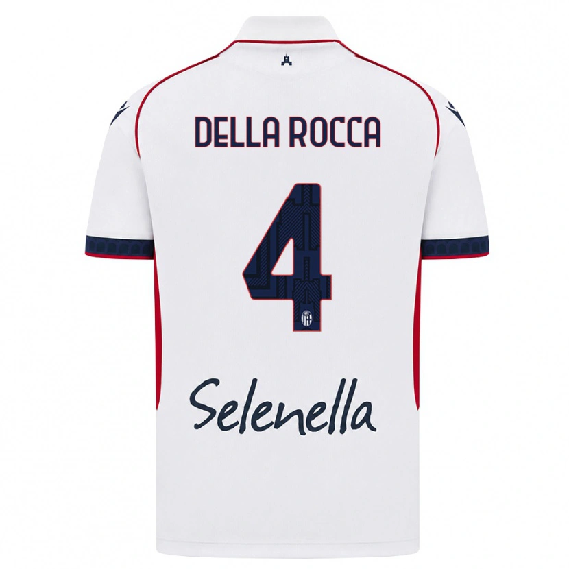 Danxen Homem Camisola Manuel Della Rocca #4 Branco Vermelho Azul Real Alternativa 2026/27 Camisa