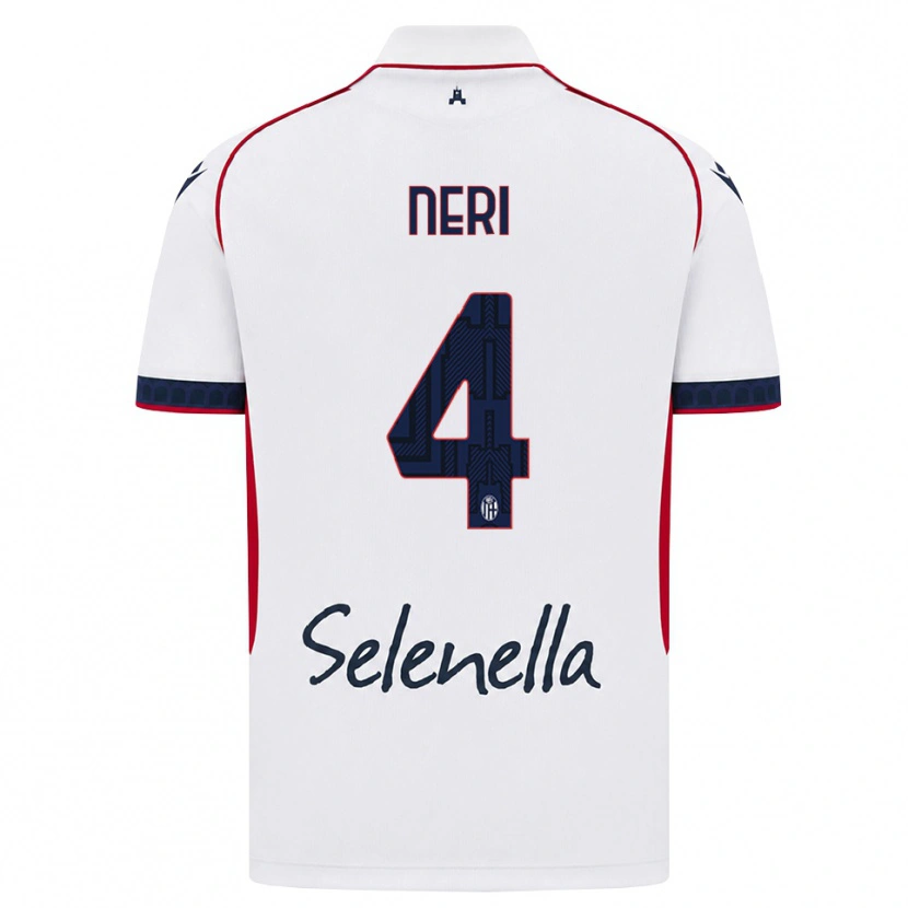 Danxen Homem Camisola Jacopo Neri #4 Branco Vermelho Azul Real Alternativa 2026/27 Camisa