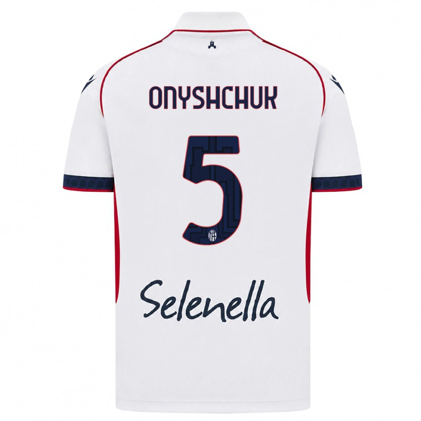 Danxen Homem Camisola Zakhar Onyshchuk #5 Branco Vermelho Azul Real Alternativa 2026/27 Camisa