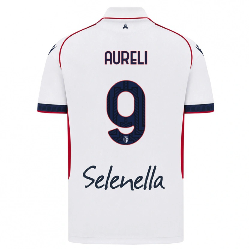 Danxen Homem Camisola Valerio Aureli #9 Branco Vermelho Azul Real Alternativa 2026/27 Camisa