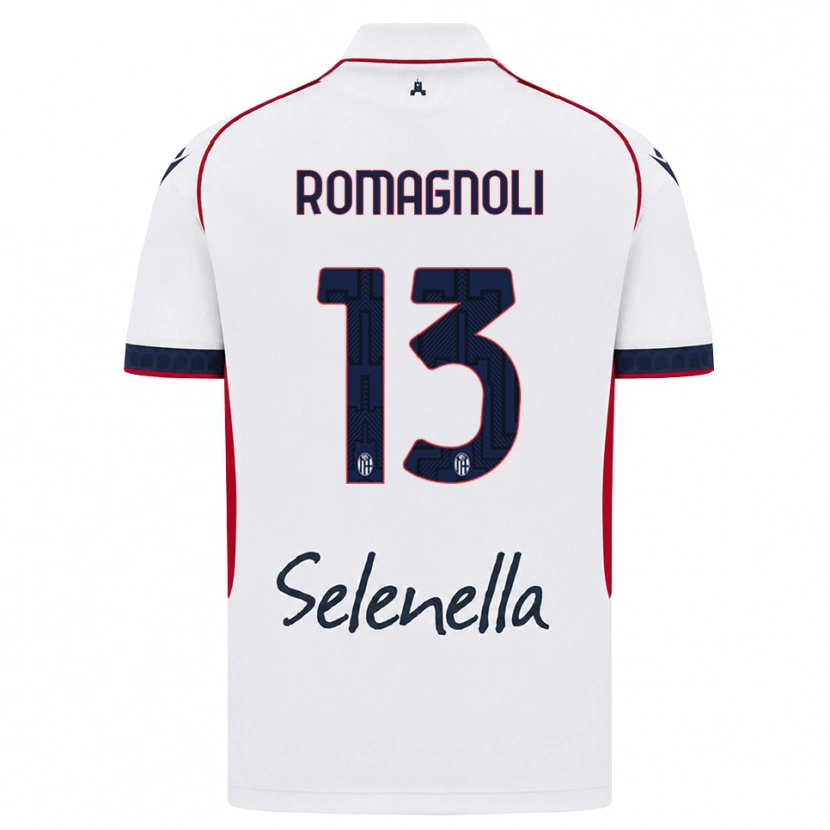 Danxen Homem Camisola Andrea Romagnoli #13 Branco Vermelho Azul Real Alternativa 2026/27 Camisa