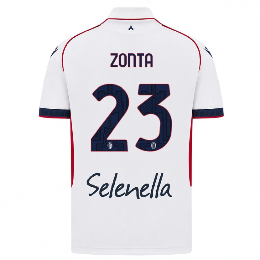 Danxen Homem Camisola Alessandro Zonta #23 Branco Vermelho Azul Real Alternativa 2026/27 Camisa