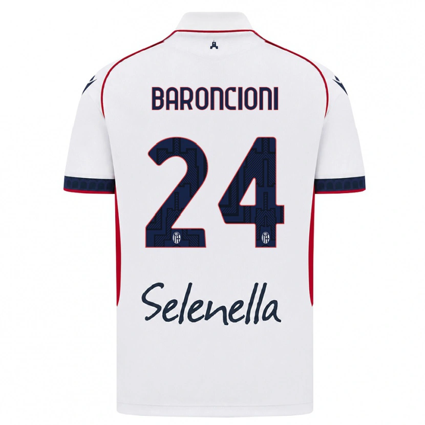 Danxen Homem Camisola Davide Baroncioni #24 Branco Vermelho Azul Real Alternativa 2026/27 Camisa