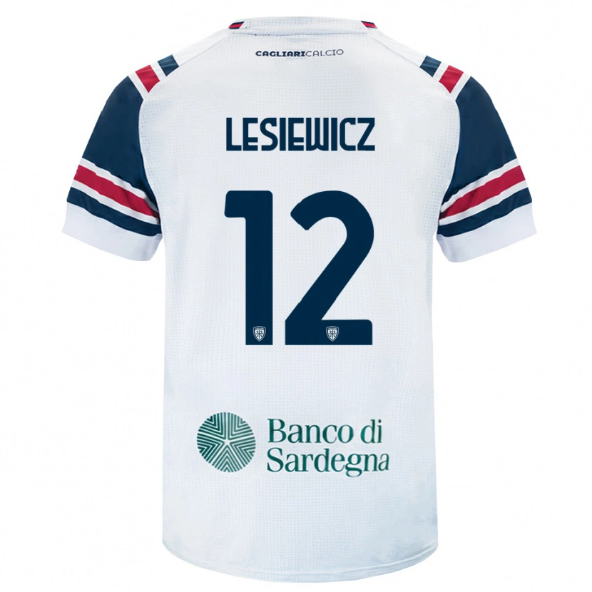 Danxen Homem Camisola Mateusz Lesiewicz #12 Branco Vermelho Verde Alternativa 2026/27 Camisa