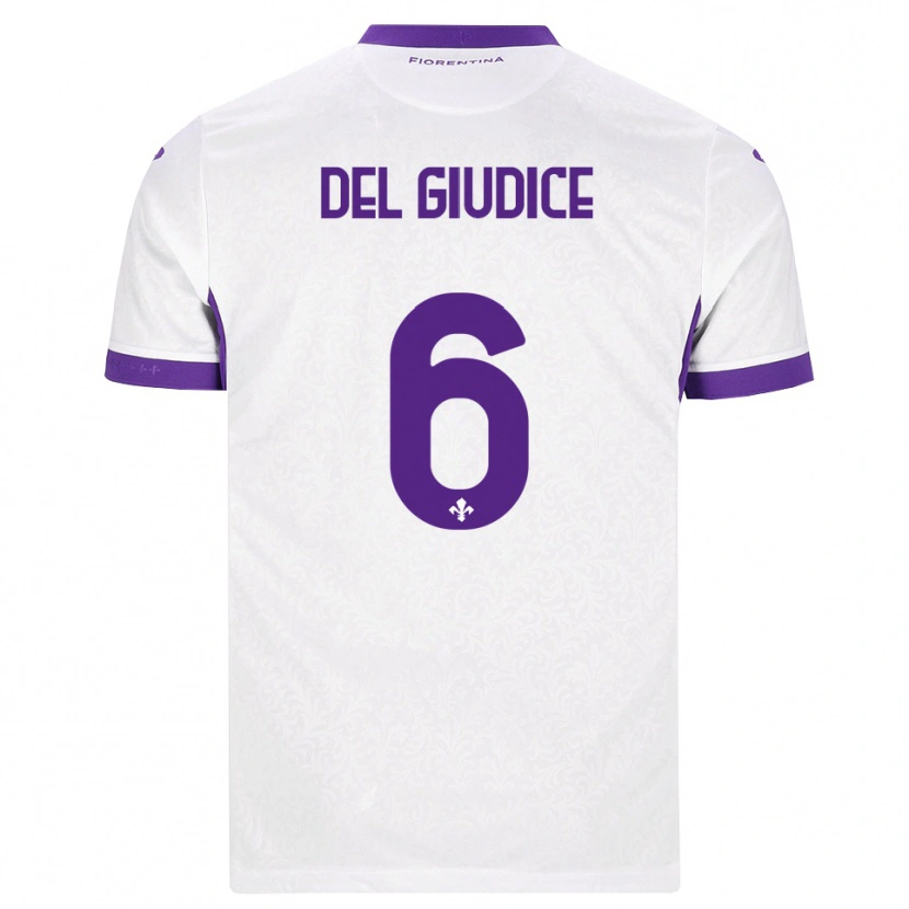 Danxen Homem Camisola Nicolas Del Giudice #6 Branco Roxo Alternativa 2026/27 Camisa