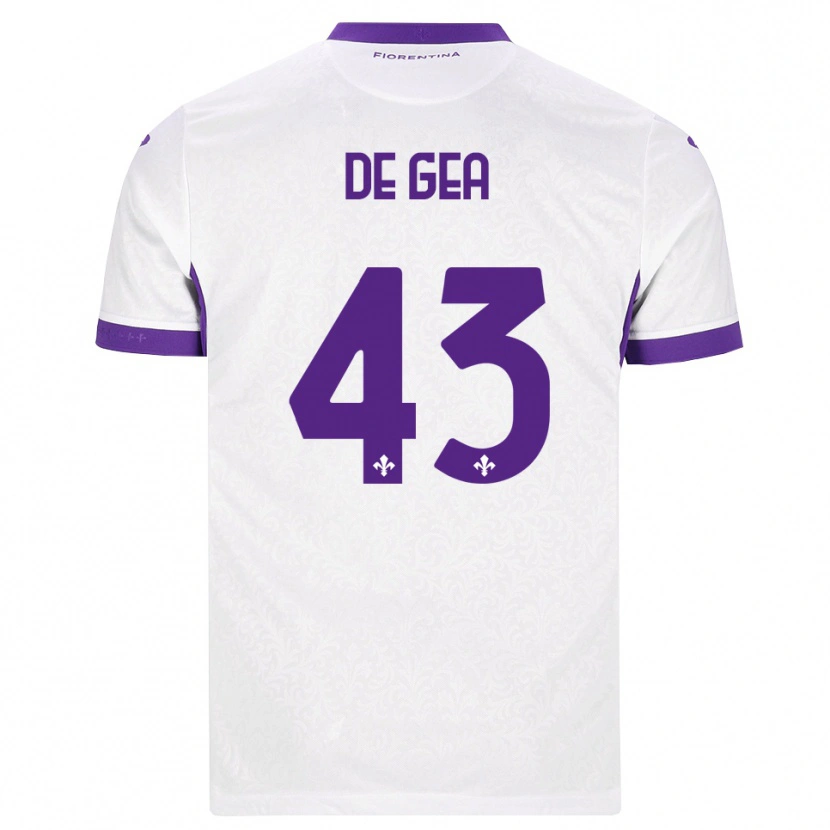 Danxen Homem Camisola David De Gea #43 Branco Roxo Alternativa 2026/27 Camisa