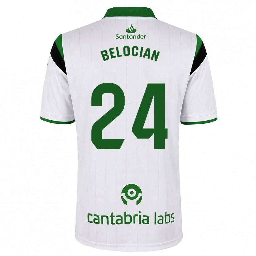 Danxen Homem Camisola Jeanuël Belocian #24 Branco Verde Preto Principal 2026/27 Camisa
