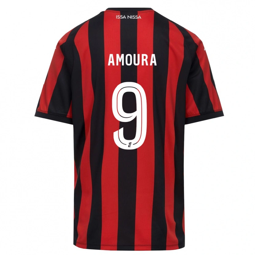 Danxen Homem Camisola Mohamed Amoura #9 Vermelho Preto Branco Principal 2026/27 Camisa