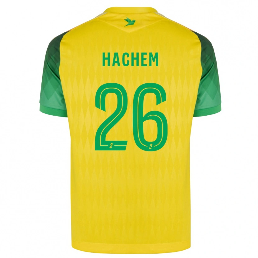 Danxen Homem Camisola Ryad Hachem #26 Amarelo Verde Vermelho Principal 2026/27 Camisa