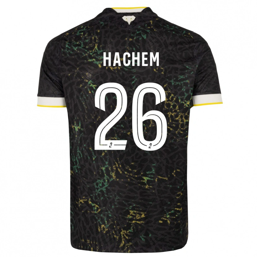 Danxen Homem Camisola Ryad Hachem #26 Preto Branco Amarelo Alternativa 2026/27 Camisa