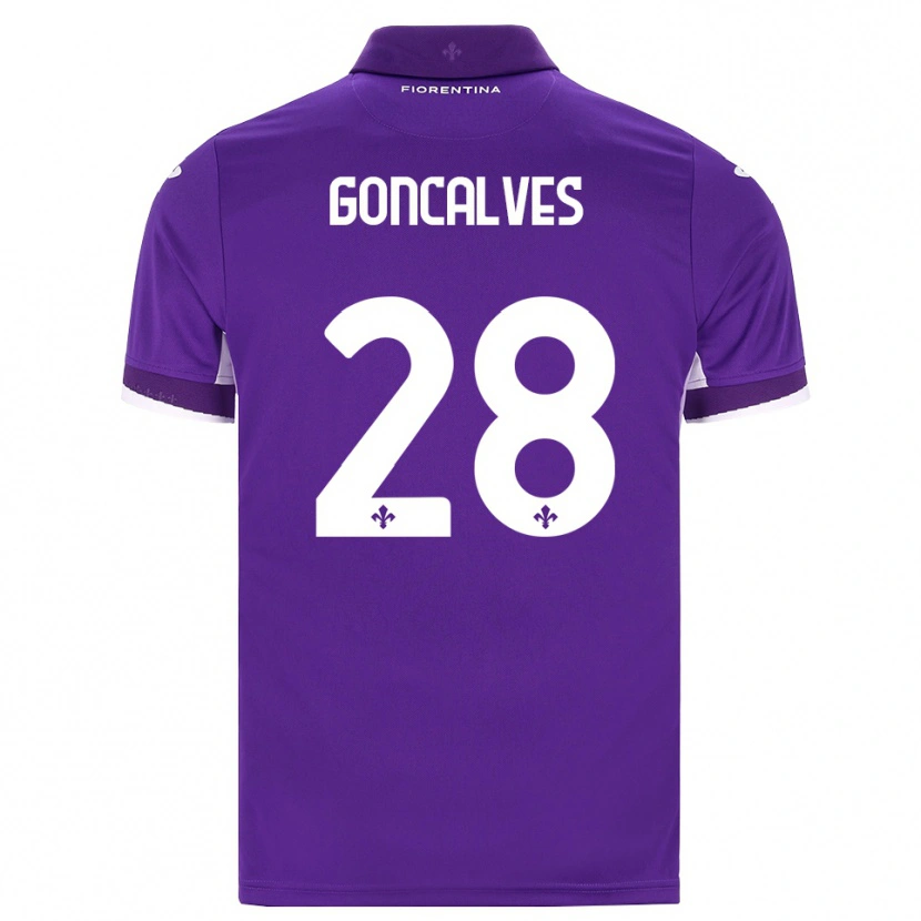 Danxen Mulher Camisola Pedro Gonçalves #28 Roxo Branco Rosa Principal 2026/27 Camisa