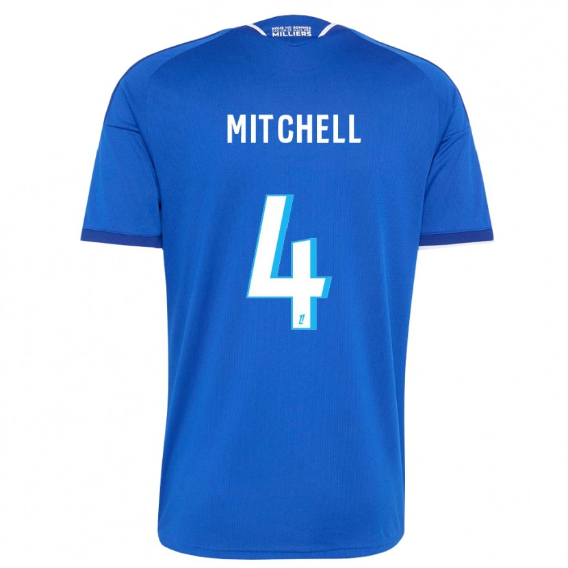 Danxen Mulher Camisola Jeyland Mitchell #4 Azul Real Branco Principal 2026/27 Camisa