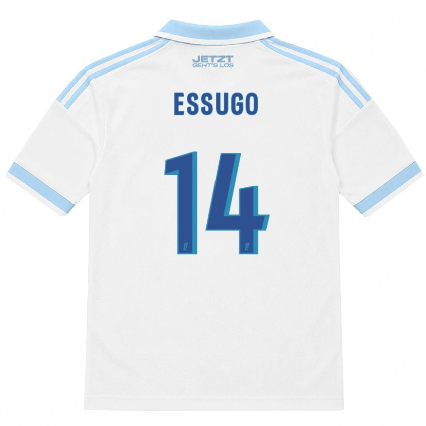 Danxen Mulher Camisola Dário Essugo #14 Azul Céu Claro Branco Vermelho Alternativa 2026/27 Camisa