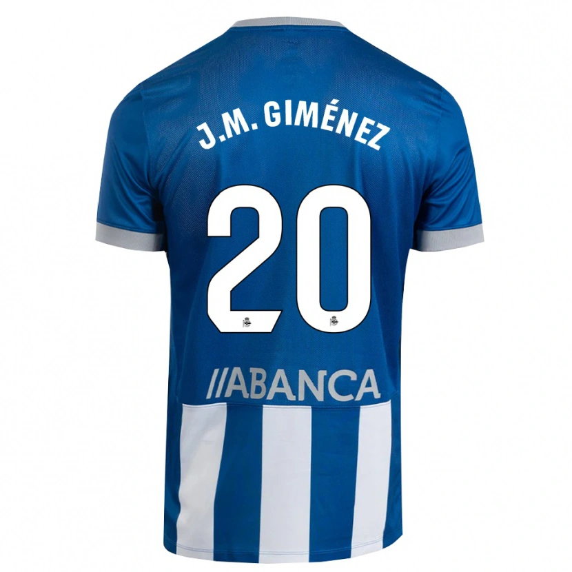 Danxen Mulher Camisola José María Giménez #20 Azul Cinza Branco Principal 2026/27 Camisa