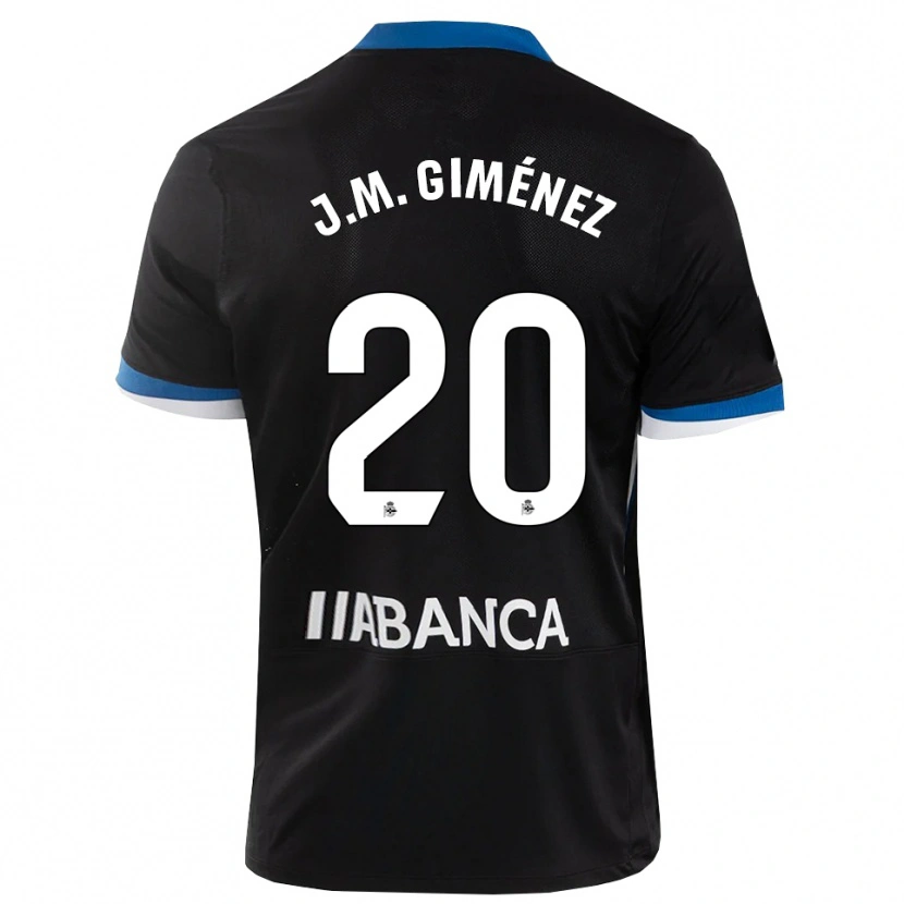 Danxen Mulher Camisola José María Giménez #20 Preto Branco Azul Alternativa 2026/27 Camisa