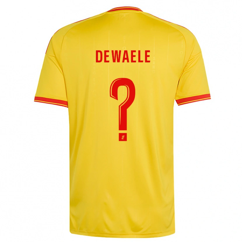 Danxen Mulher Camisola Florian Dewaele #0 Dourado Laranja Vermelho Principal 2026/27 Camisa