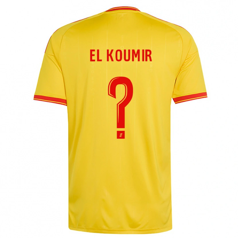Danxen Mulher Camisola Kaïna El Koumir #0 Dourado Laranja Vermelho Principal 2026/27 Camisa