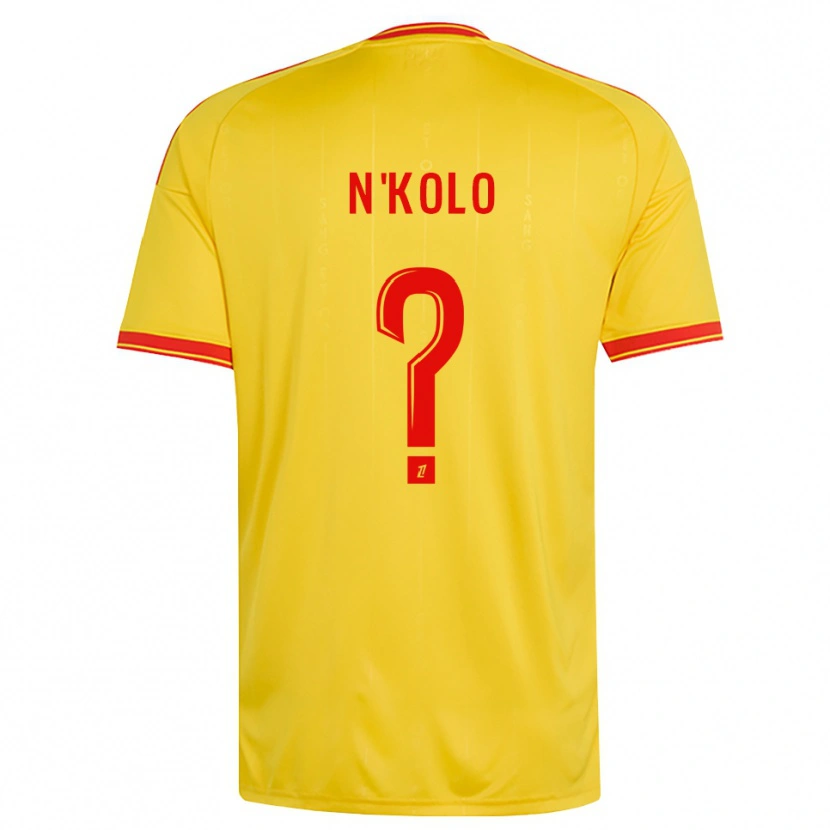 Danxen Mulher Camisola Pierre N'kolo #0 Dourado Laranja Vermelho Principal 2026/27 Camisa