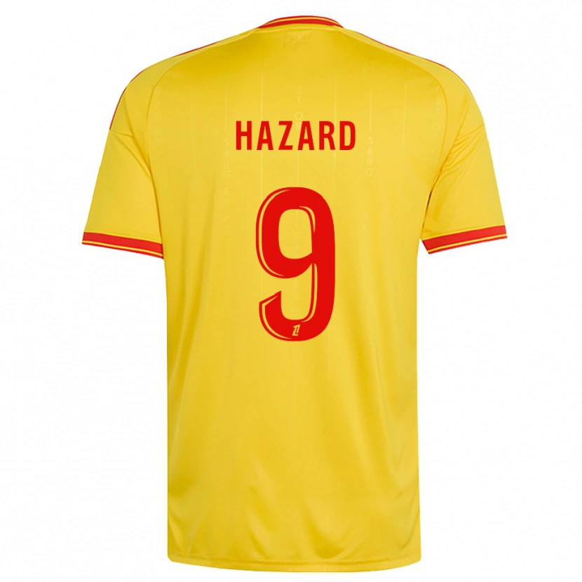 Danxen Mulher Camisola Thorgan Hazard #9 Dourado Laranja Vermelho Principal 2026/27 Camisa