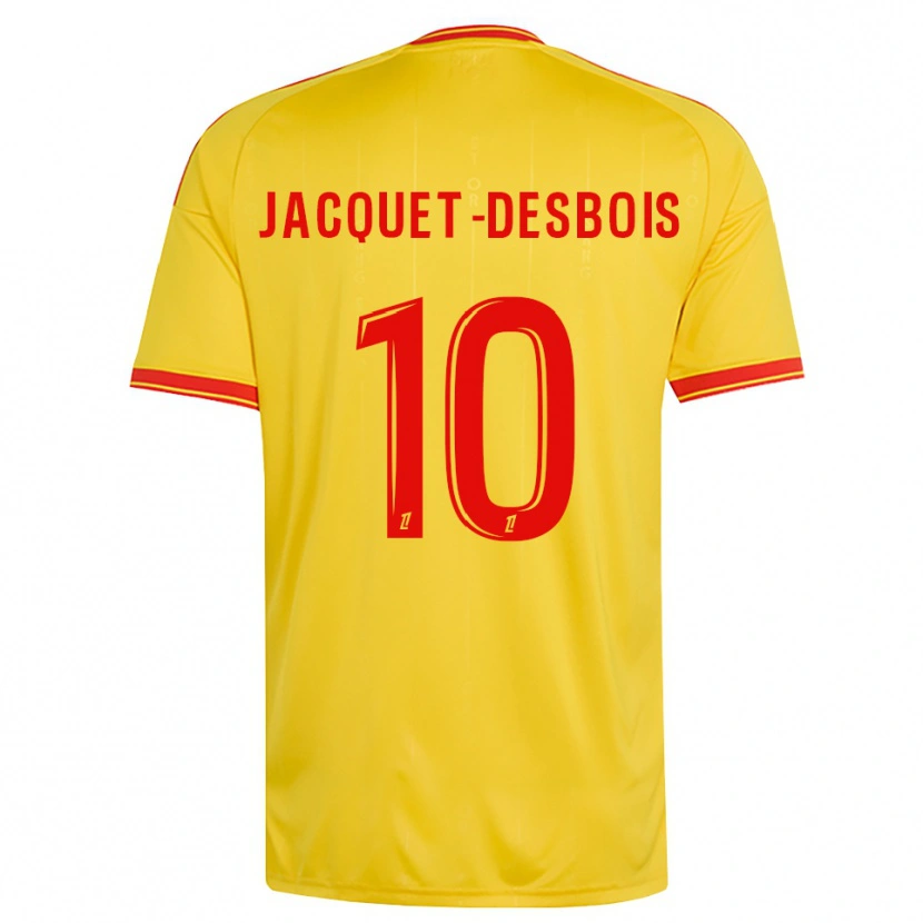 Danxen Mulher Camisola Tairik Jacquet-Desbois #10 Dourado Laranja Vermelho Principal 2026/27 Camisa