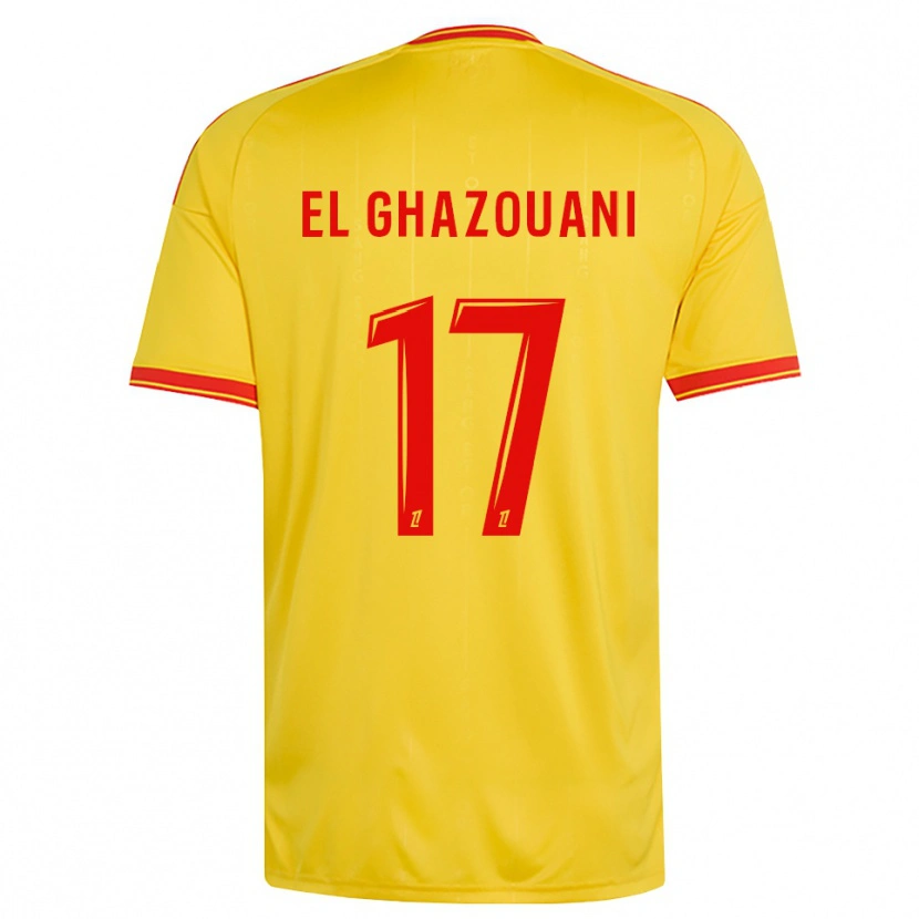 Danxen Mulher Camisola Fatima El Ghazouani #17 Dourado Laranja Vermelho Principal 2026/27 Camisa