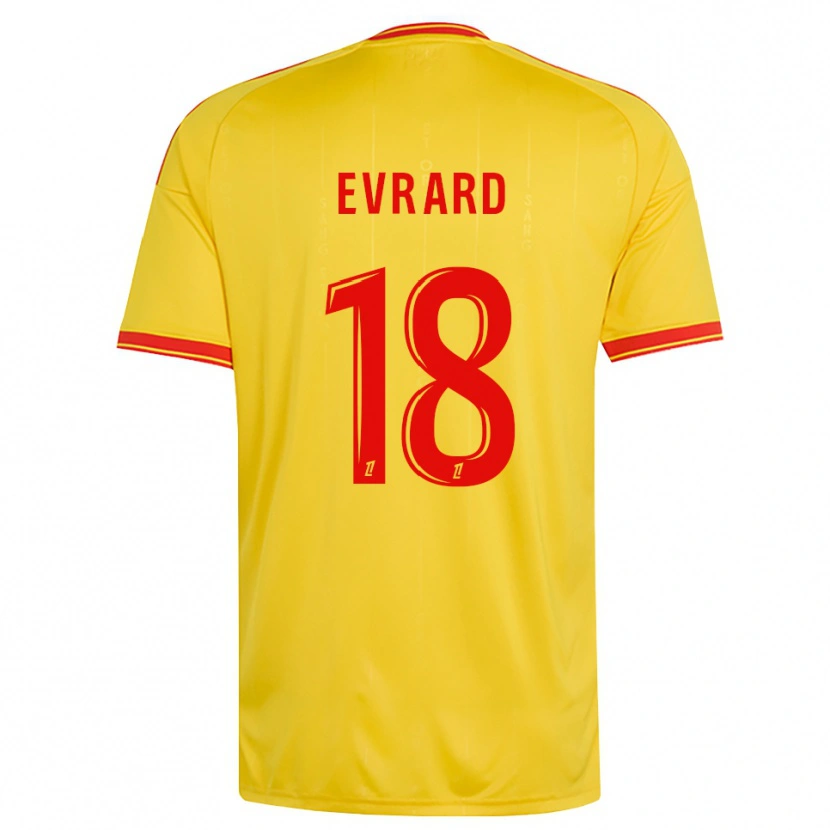 Danxen Mulher Camisola Julia Evrard #18 Dourado Laranja Vermelho Principal 2026/27 Camisa