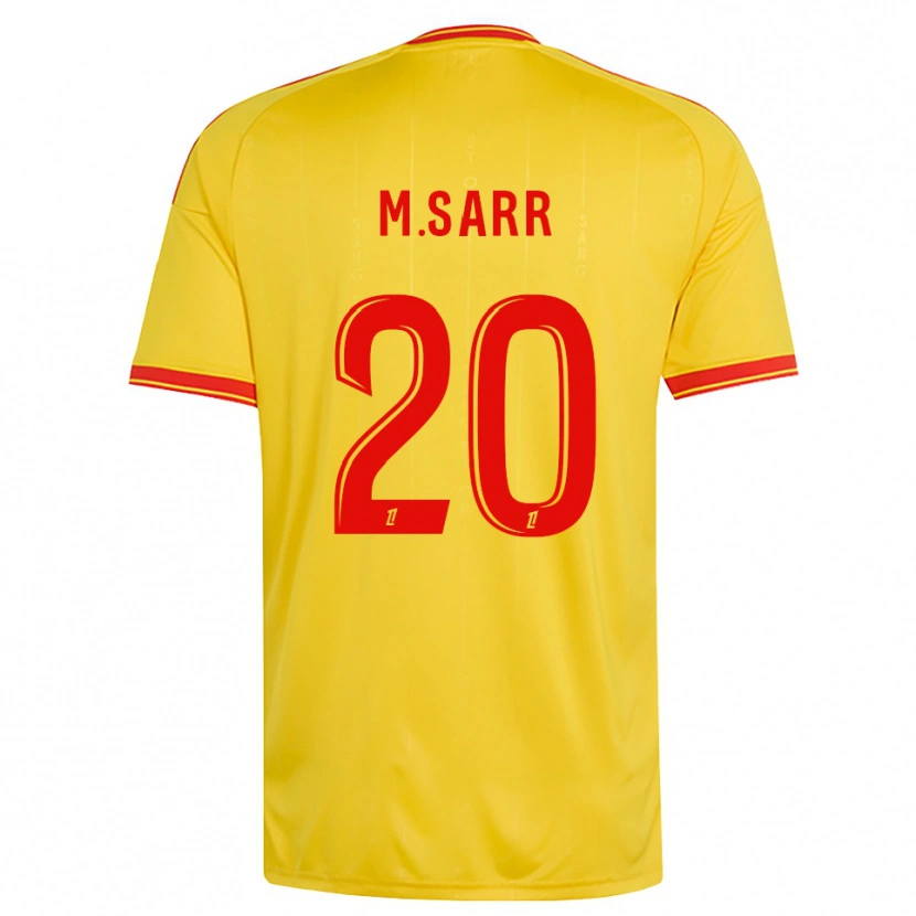 Danxen Mulher Camisola Malang Sarr #20 Dourado Laranja Vermelho Principal 2026/27 Camisa