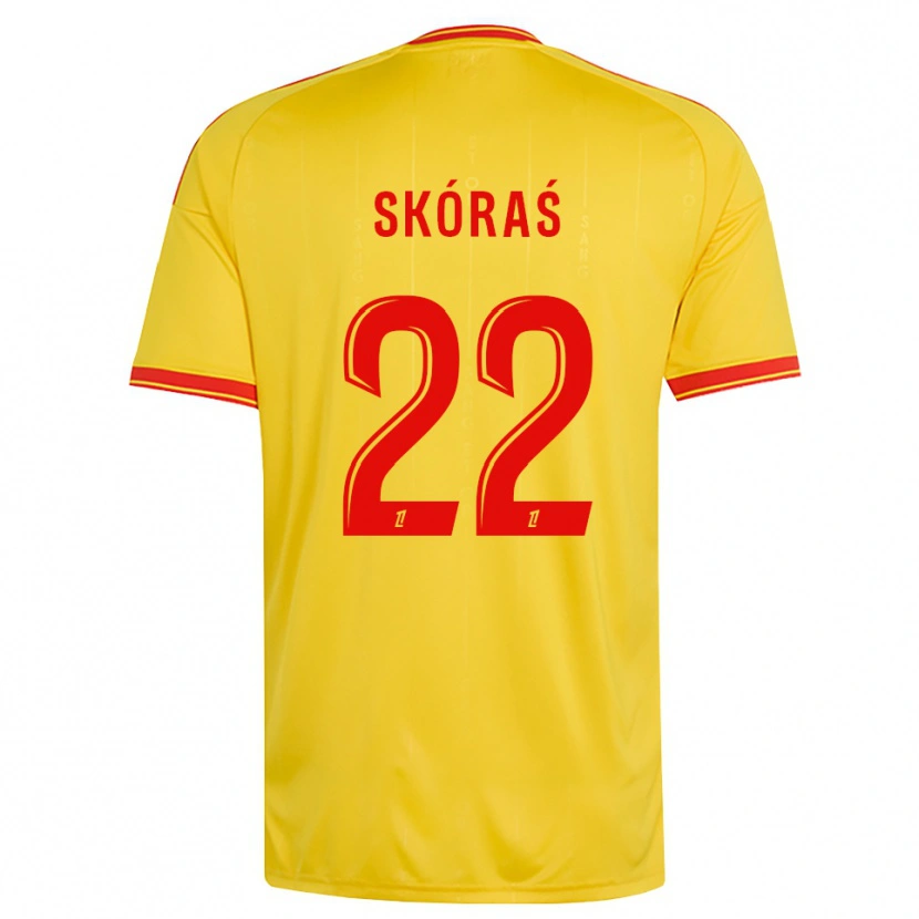 Danxen Mulher Camisola Michal Skoras #22 Dourado Laranja Vermelho Principal 2026/27 Camisa