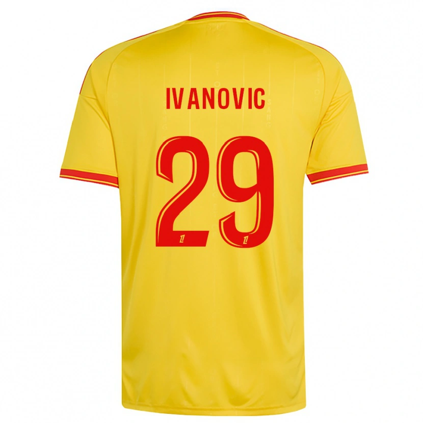 Danxen Mulher Camisola Franjo Ivanović #29 Dourado Laranja Vermelho Principal 2026/27 Camisa
