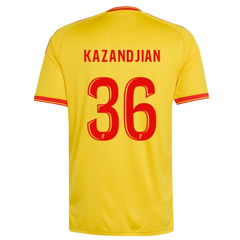 Danxen Mulher Camisola Lara Kazandjian #36 Dourado Laranja Vermelho Principal 2026/27 Camisa