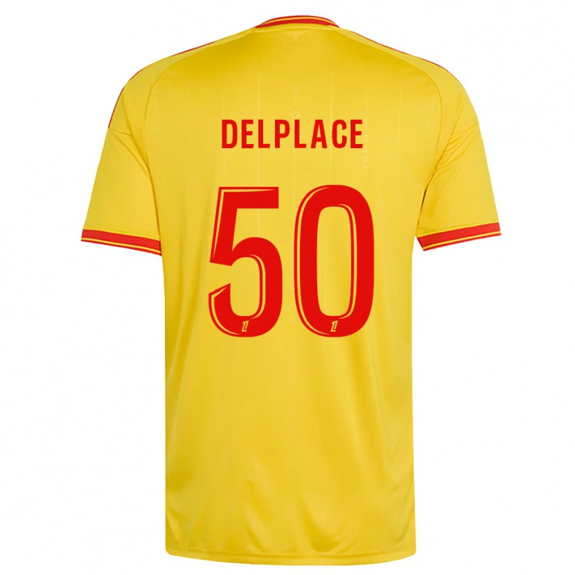 Danxen Mulher Camisola Adam Delplace #50 Dourado Laranja Vermelho Principal 2026/27 Camisa