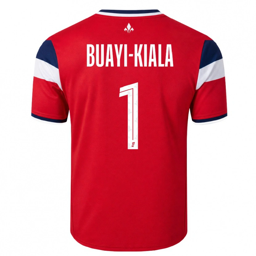 Danxen Mulher Camisola Israël Buayi-Kiala #1 Vermelho Branco Azul Real Principal 2026/27 Camisa