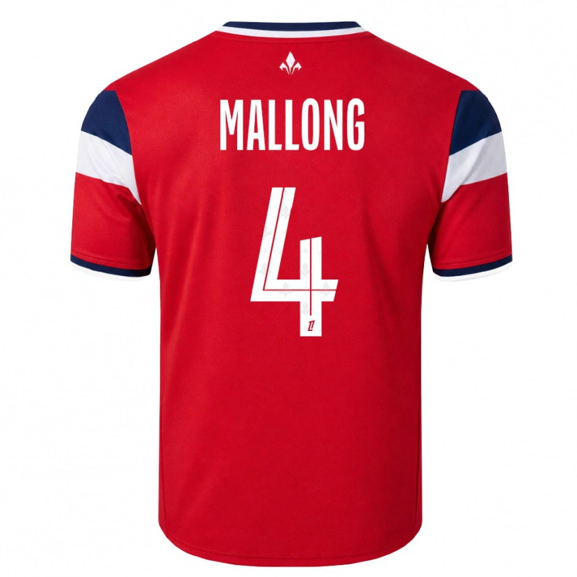 Danxen Mulher Camisola Raphaël Mallong #4 Vermelho Branco Azul Real Principal 2026/27 Camisa