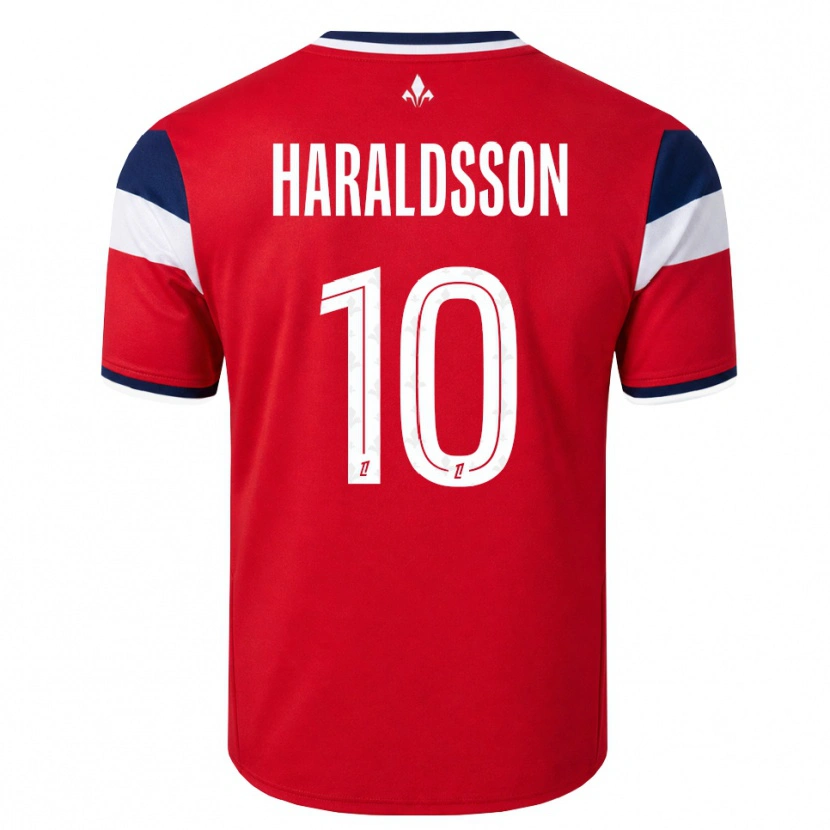 Danxen Mulher Camisola Hákon Arnar Haraldsson #10 Vermelho Branco Azul Real Principal 2026/27 Camisa