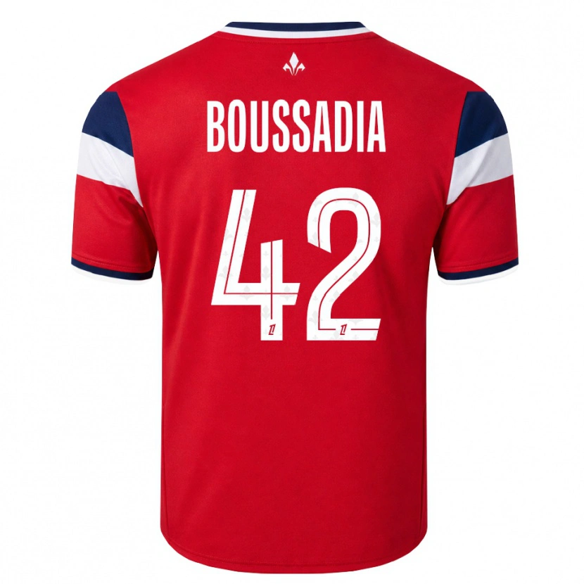Danxen Mulher Camisola Saad Boussadia #42 Vermelho Branco Azul Real Principal 2026/27 Camisa