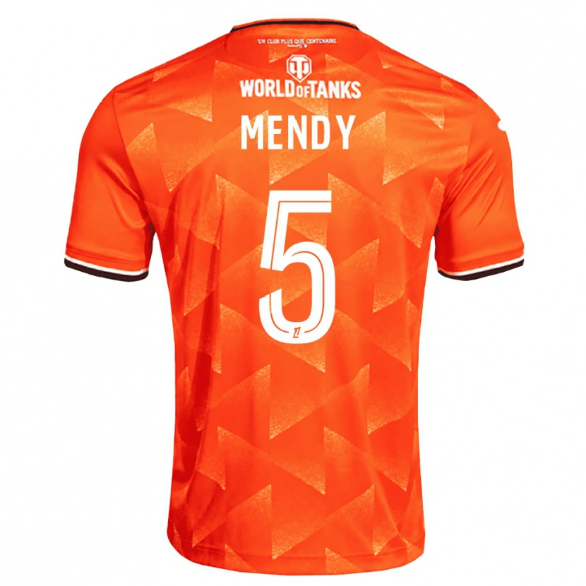 Danxen Mulher Camisola Benjamin Mendy #5 Laranja Branco Preto Principal 2026/27 Camisa