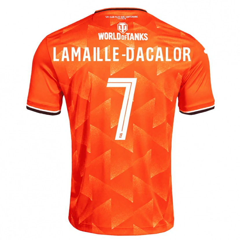 Danxen Mulher Camisola Olan Lamaille-Dacalor #7 Laranja Branco Preto Principal 2026/27 Camisa