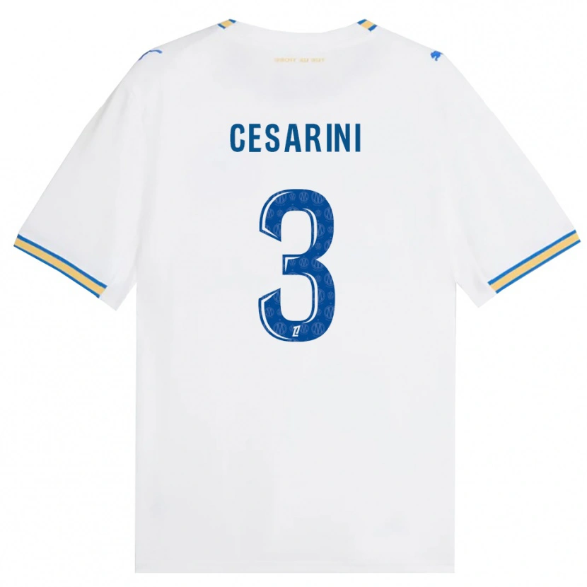 Danxen Mulher Camisola Gaëtan Cesarini #3 Azul Dodger Branco Principal 2026/27 Camisa