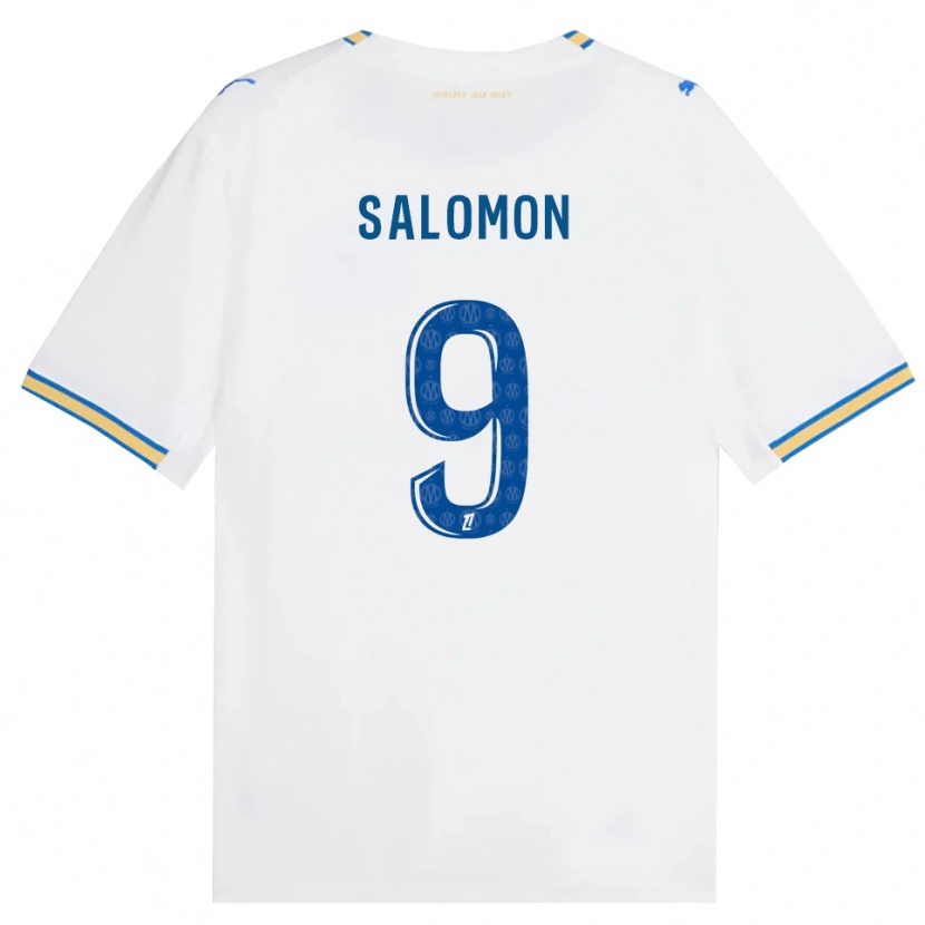 Danxen Mulher Camisola Maeva Salomon #9 Azul Dodger Branco Principal 2026/27 Camisa