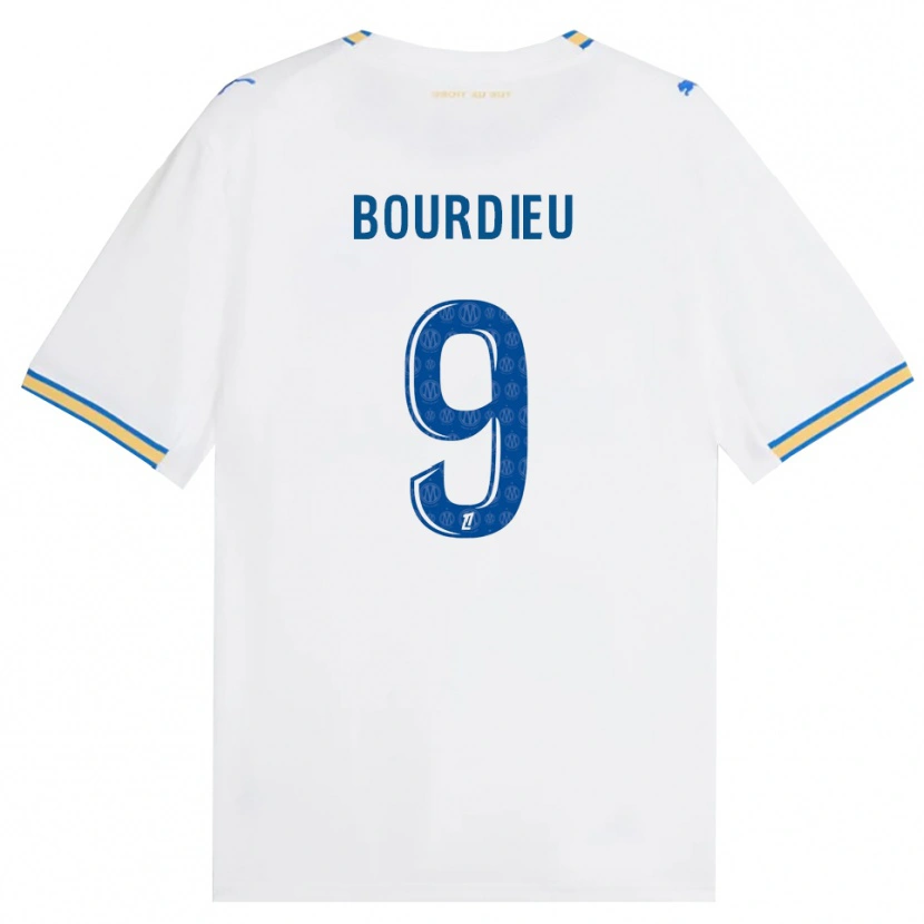 Danxen Mulher Camisola Mathilde Bourdieu #9 Azul Dodger Branco Principal 2026/27 Camisa
