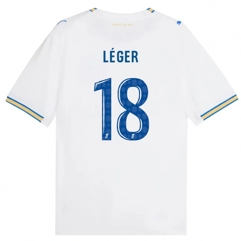 Danxen Mulher Camisola Marie-Charlotte Léger #18 Azul Dodger Branco Principal 2026/27 Camisa
