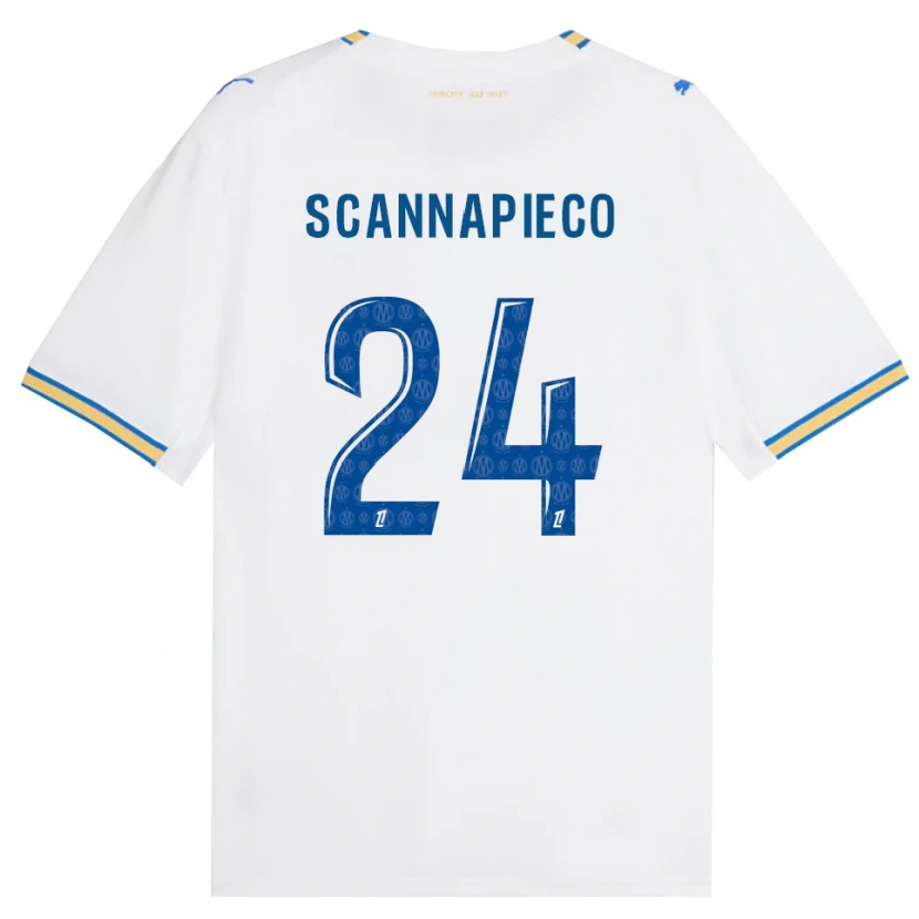 Danxen Mulher Camisola Dona Scannapieco #24 Azul Dodger Branco Principal 2026/27 Camisa