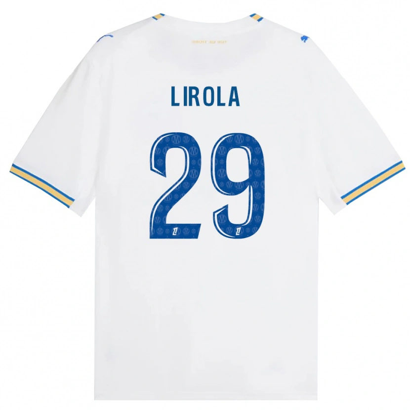 Danxen Mulher Camisola Pol Lirola #29 Azul Dodger Branco Principal 2026/27 Camisa